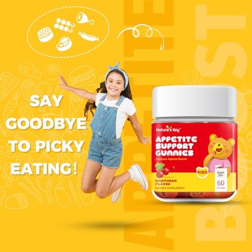 Nature's Key Appetite Booster Gummies für Kinder – Förderung des Essverlangens & gesundes Gewicht, 60er Pack