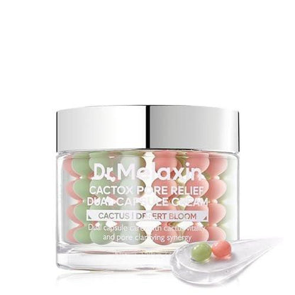 Dr.Melaxin Cactox Pore Dual Capsule Cream – Porenverfeinernde, feuchtigkeitsspendende Gesichtscreme mit Kaktusextrakt, PDRN & veganem Kollagen für Festigkeit & Hautreparatur