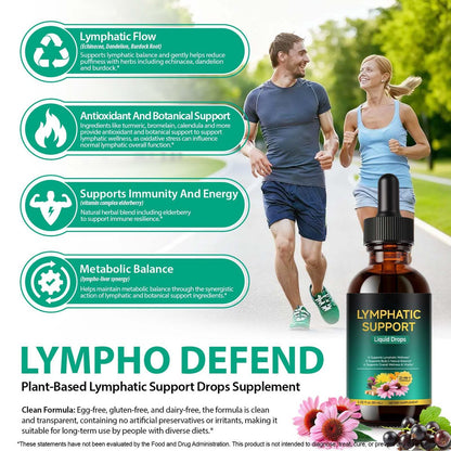 Lymphatische Drainage Tropfen – Natürliche Unterstützung für das Lymphsystem mit Echinacea, Löwenzahn, Holunder, Klettenlabkraut, Astragalus, Klette & mehr – 60 ml