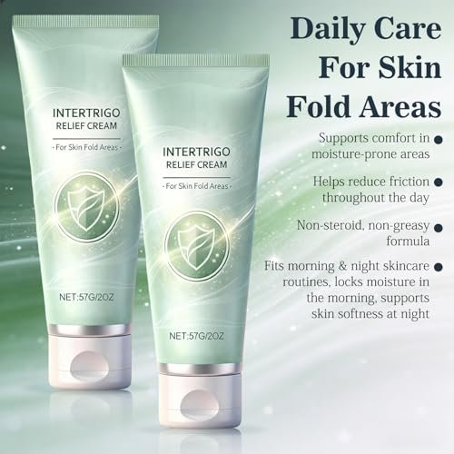 Intertrigo Creme – Pflegecreme für Hautfalten & Windelausschlag, beruhigt gereizte Haut, unterstützt Hautkomfort & Feuchtigkeitsmanagement (2 Stück)
