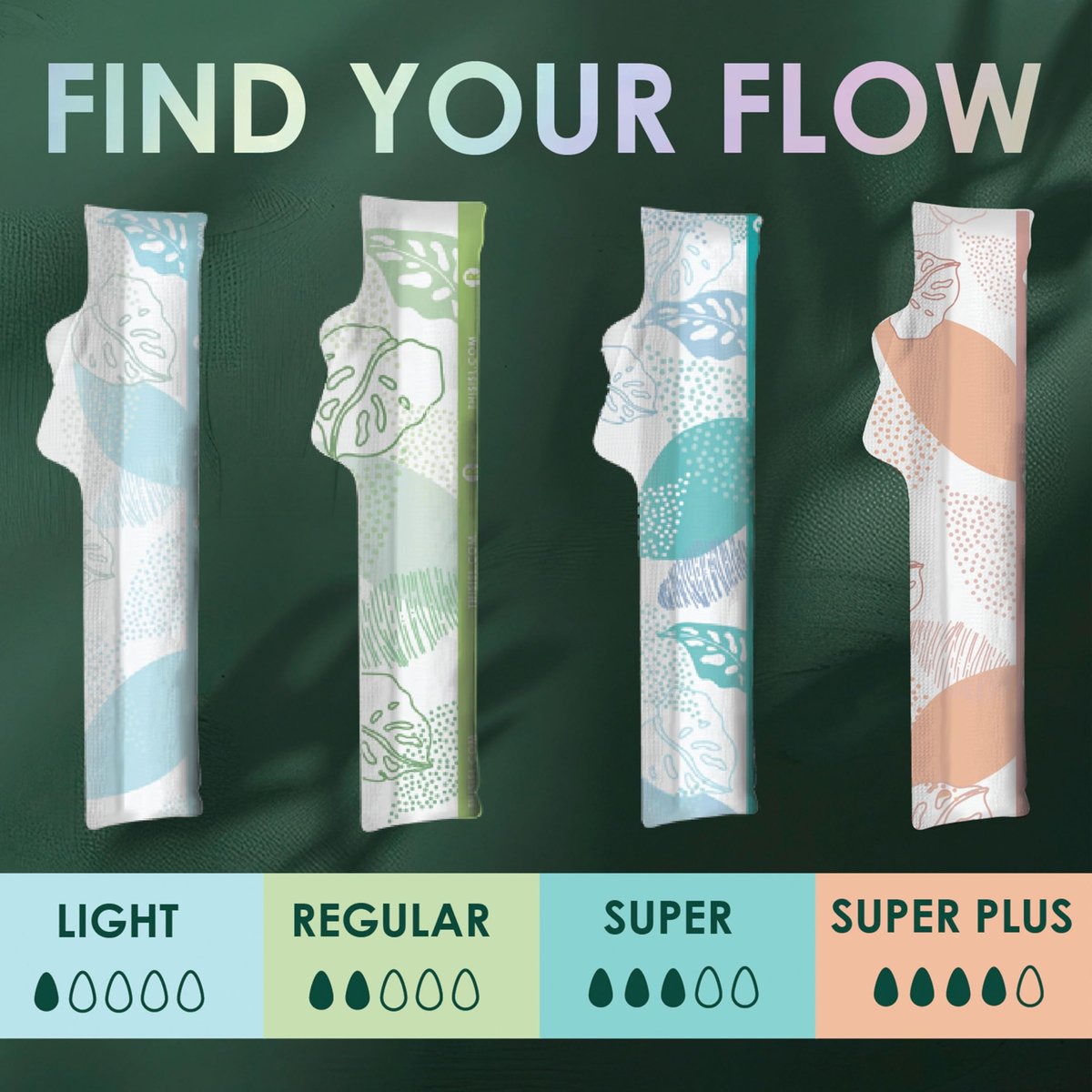 L. Tampons aus Bio-Baumwolle, Super/Super Plus Saugstärke, Multipack, ohne synthetische Pestizide, Rayon oder Duftstoffe, Applikator ohne BPA, auslaufsicheres Design, 36 Stück
