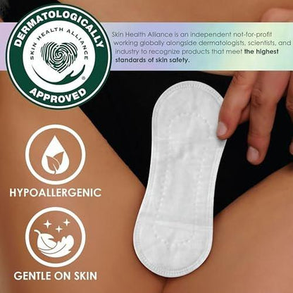 Slipeinlagen für Frauen, Bio-Baumwoll-Oberlage, Reguläre Deckkraft, Slipeinlagen ohne synthetische Pestizide und Duftstoffe, hypoallergen und sanft zur Haut, 60 Stück