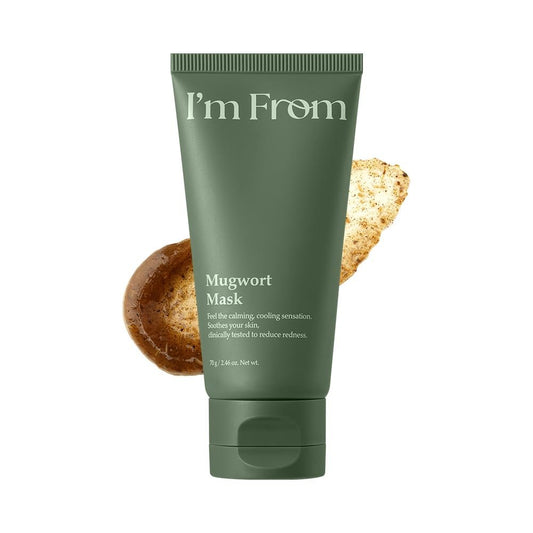 I'm from Mugwort Mask – Beruhigende Gesichtsmaske mit Wermutextrakt für empfindliche Haut, kühlende und pflegende Korean Skincare, 2,46 fl.oz