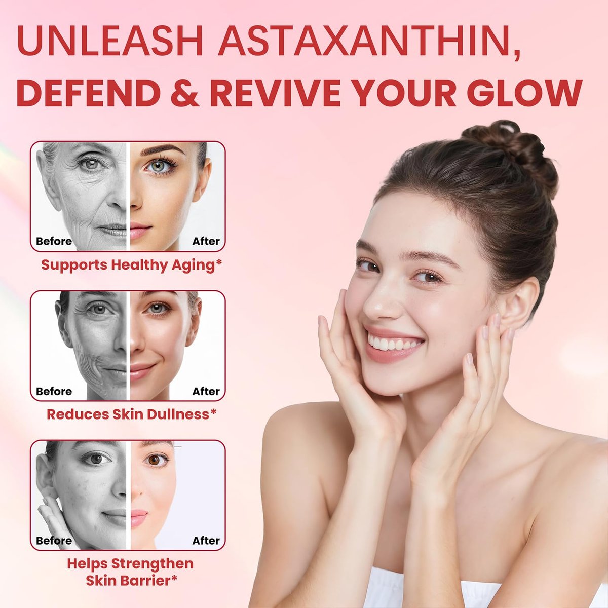 Gluvelop Premium Astaxanthin 12 mg – Natürliches Mikroalgen-Antioxidans für Haut, Augen und Immunsystem – Nicht-GVO, 120 Weichkapseln (4-Monats-Vorrat)