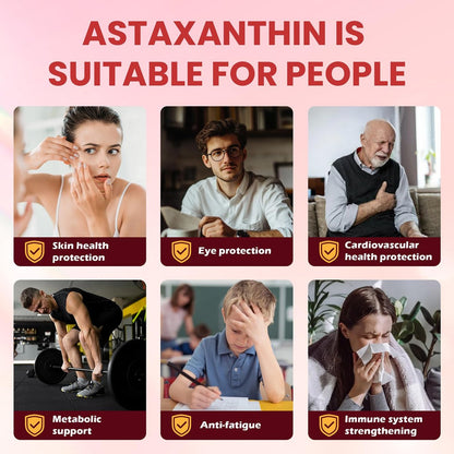 Gluvelop Premium Astaxanthin 12 mg – Natürliches Mikroalgen-Antioxidans für Haut, Augen und Immunsystem – Nicht-GVO, 120 Weichkapseln (4-Monats-Vorrat)