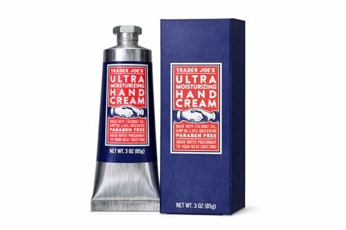 Trader Joe's Ultra-Feuchtigkeitsspendende Handcreme mit Kokosnussöl, Hanfsamenöl, 20% Sheabutter, Parabenfrei, 85 g