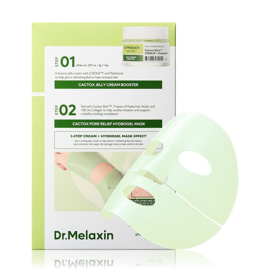Dr.Melaxin CACTOX DE-PUFFING PORE TOX GEL MASK 4er-Pack – Kaktus-Kühlung gegen Schwellungen & Porenverfeinerung für sichtbare Porenpflege & Hautreparatur