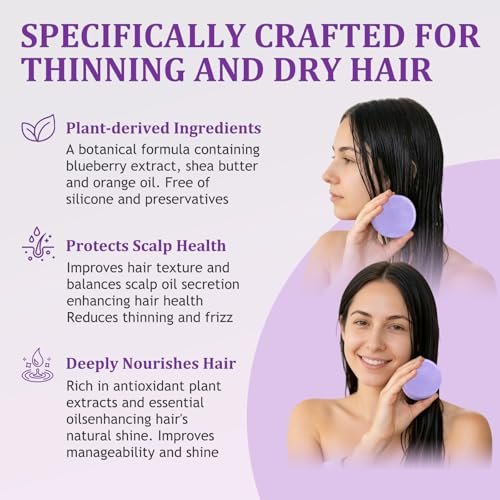 Blueberry Fields Shampoo & Conditioner Set mit natürlichem Blaubeerextrakt für dünner werdendes und trockenes Haar, Frizz-Kontrolle, Unisex (1 Set)