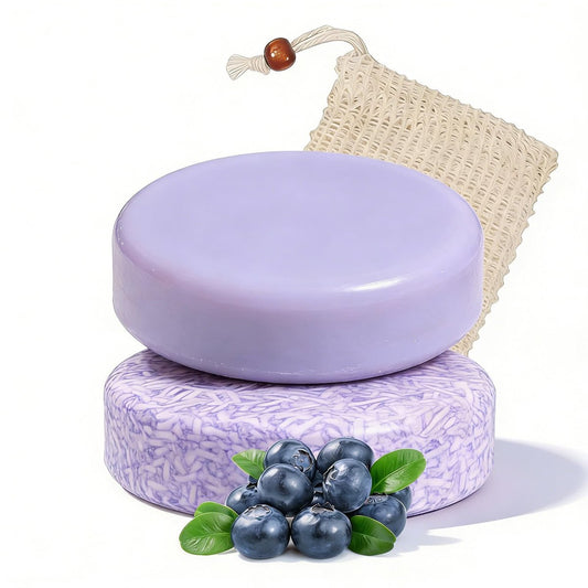 Blueberry Fields Shampoo & Conditioner Bundle Bars – Mit natürlichem Blauextrakt gegen Haarausfall und Frizz (1 SET)