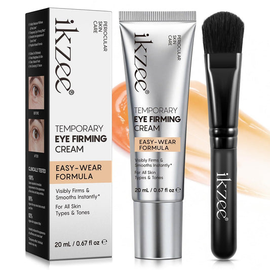 ISUNRISE Instant Eye Tightener Cream mit Pinsel – Temporäre Augenstraffung reduziert Tränensäcke & Schwellungen, Fältchen & feine Linien, leichte, sanfte Hautpflege für alle Hauttypen