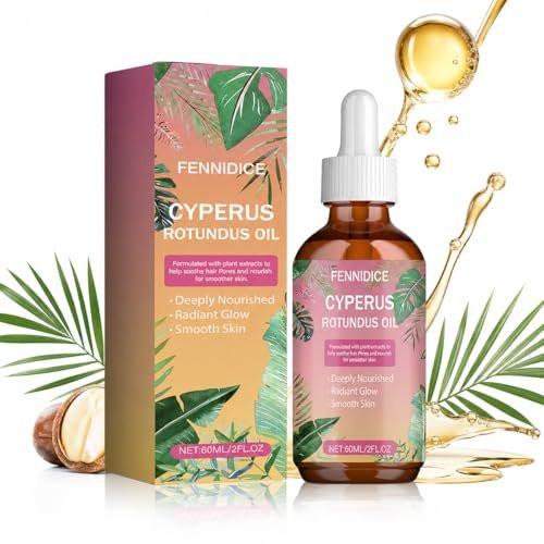Cyperus Rotundus Öl zur Haarentfernung – 100% reines & unverdünntes natürliches Saadöl für langsameren Nachwuchs, Nutgrass ätherisches Öl für glatte Haut nach Rasur oder Wachsen, Körperhaar-Inhibitor, 60 ml