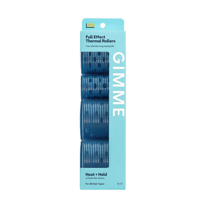 Gimme Beauty Full Effect Thermal Roller - Haarrollen für salonfähige Blow-Outs - Sanfter & sicherer Halt für ganztägiges Styling - 3 Größen für federnde Locken oder natürliche Wellen - Alle Haartypen, 12 Stück