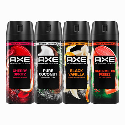 AXE Body Spray Touch of Sweetness – 4er-Pack, 72h Frische, aluminiumfrei, 82 ml