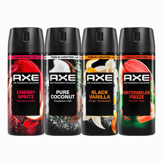 AXE Body Spray Touch of Sweetness – 4er-Pack, 72h Frische, aluminiumfrei, 82 ml