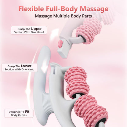 VOMLOR Cellulite Massage Roller – Lymphdrainage-Tool für Tiefengewebe-Faszienmassage – Muskelroller für Beine & Po, Anti-Cellulite-Massagegerät für Körperkonturierung und Hautglättung