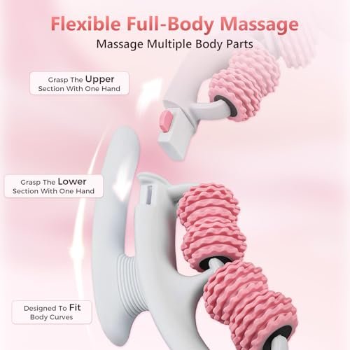 VOMLOR Cellulite Massage Roller – Lymphdrainage-Tool für Tiefengewebe-Faszienmassage – Muskelroller für Beine & Po, Anti-Cellulite-Massagegerät für Körperkonturierung und Hautglättung