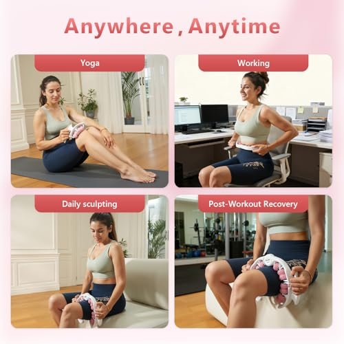 VOMLOR Cellulite Massage Roller – Lymphdrainage-Tool für Tiefengewebe-Faszienmassage – Muskelroller für Beine & Po, Anti-Cellulite-Massagegerät für Körperkonturierung und Hautglättung