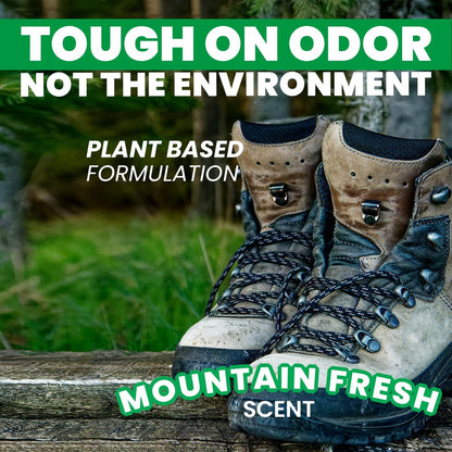 Uncle Todd's Odor Stomp Schuh-Deodorant 2er-Pack Mountain Fresh – Bewährter & kraftvoller Enzym-Schuhspray zur Geruchsbeseitigung in allen Schuhen