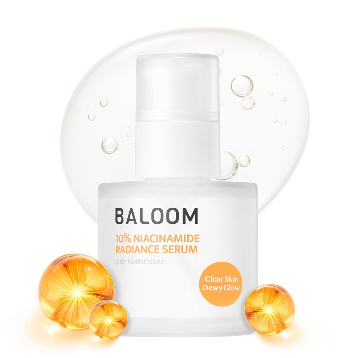 BALOOM 10% Niacinamide Dark Spot Remover – Korean Skin Care für ebenmäßigen Teint & verfeinerte Poren – Brightening Glutathione Serum für Hydration & Glass Skin – 1,69 fl oz