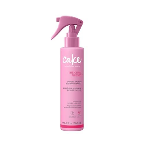 Cake Beauty Curl Blow Out Spray – Glättet und glättet Locken für bis zu 72 Stunden, Hitzeschutz bis 230°C, Anti-Frizz & Feuchtigkeitsschutz – für lockiges Haar – 200 ml