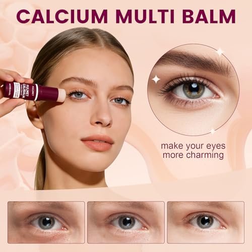 FullMeet Calcium Multi Balm Stick – Kollagen-Feuchtigkeitsstick für Gesicht, Augen & Hals, Anti-Aging, straffend, 10 g