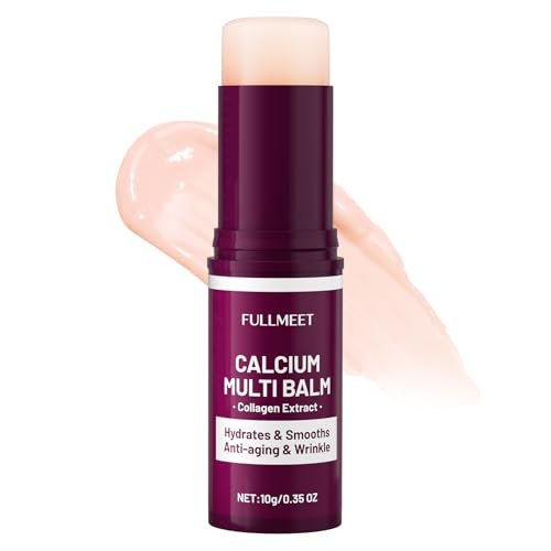 FullMeet Calcium Multi Balm Stick – Kollagen-Feuchtigkeitsstick für Gesicht, Augen & Hals, Anti-Aging, straffend, 10 g