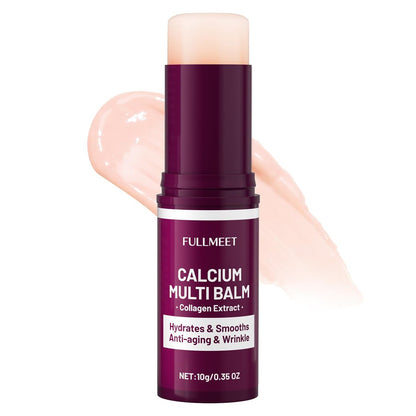 FullMeet Calcium Multi Balm Stick – Kollagen-Feuchtigkeitsstick für Gesicht, Augen & Hals, Anti-Aging, straffend, 10 g