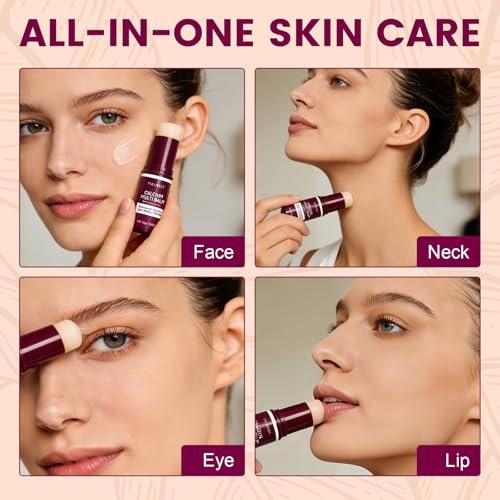 FullMeet Calcium Multi Balm Stick – Kollagen-Feuchtigkeitsstick für Gesicht, Augen & Hals, Anti-Aging, straffend, 10 g