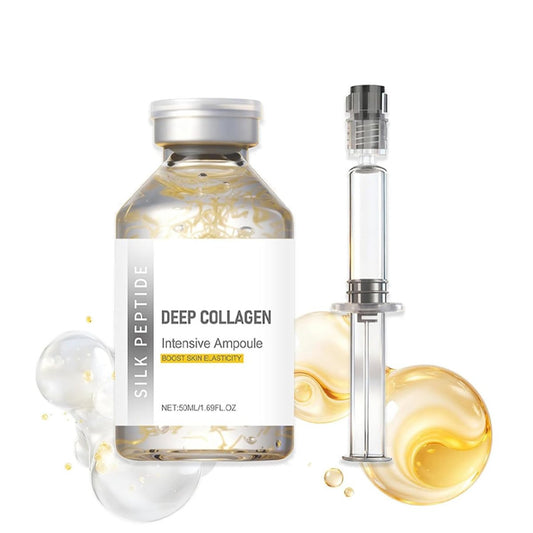 Deep Collagen Silk Peptide Lifting Ampoule Serum – Koreanische Gesichtsemulsion, festigend, faltenmildernd, feuchtigkeitsspendend, nicht fettend, sanfte Formel, 50 ml / 1,69 Fl. Oz.