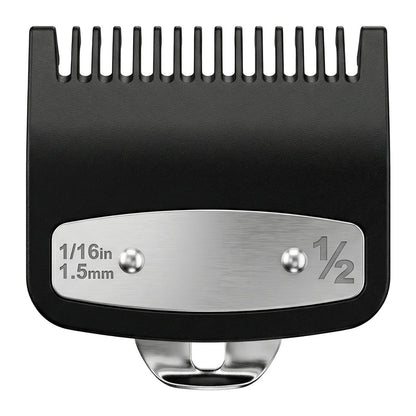 JYMBER Clipper Guards Set, Kompatibel mit Wahl 1/2 Clipper Guards, 1,5 mm Metall-Aufsteckkamm Ersatz, Führungskammaufsatz 1/16", für professionelle Stylisten und Friseure, Schwarz