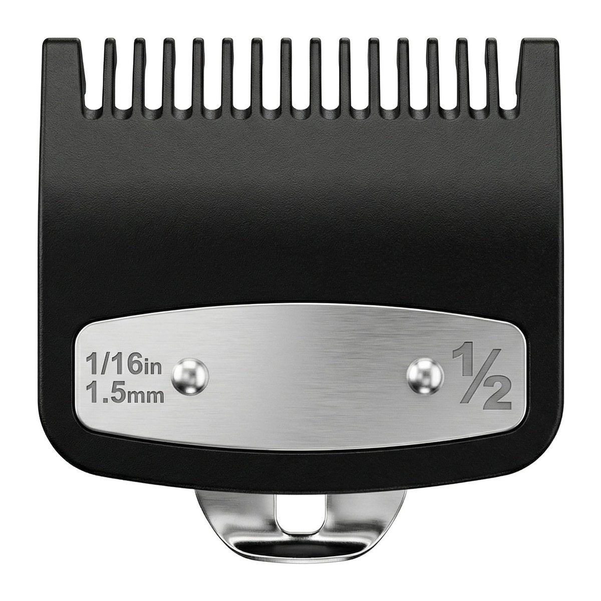 JYMBER Clipper Guards Set, Kompatibel mit Wahl 1/2 Clipper Guards, 1,5 mm Metall-Aufsteckkamm Ersatz, Führungskammaufsatz 1/16", für professionelle Stylisten und Friseure, Schwarz