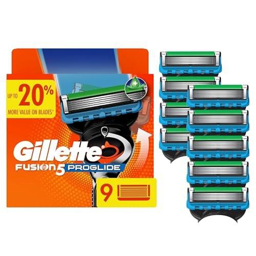 Gillette Fusion5 ProGlide Rasierklingen für Männer, 5-Klingen Rasierer Nachfüllpackungen, 9 Stück