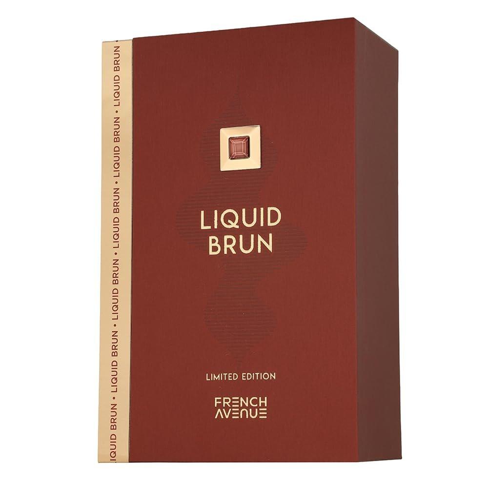 French Avenue Liquid Brun Limited Edition Extrait De Parfum 150ml – Luxuriöser Duft mit Bergamotte, Kardamom, Zimt, Orangenblüte, Vanille, Praline und Moschus