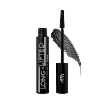 LAURA GELLER Long-n-Lifted Tubing Mascara – Verlängernde & liftende Wimperntusche – Kein Verschmieren oder Abblättern – Sanfte Tubing-Formel mit warmem Wasser entfernbar – Schwarz