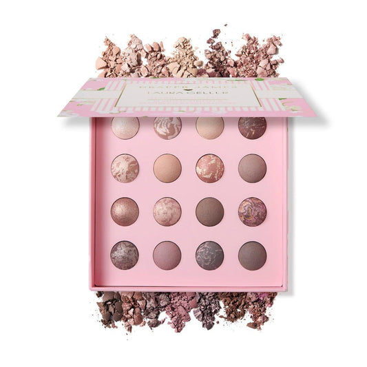 LAURA GELLER NEW YORK Marble-ous Eyes Lidschatten-Palette – 16 Multi-Finish Gebackene & Marmorierte Lidschatten in Matt & Satin – Limited Edition Draper James Zusammenarbeit