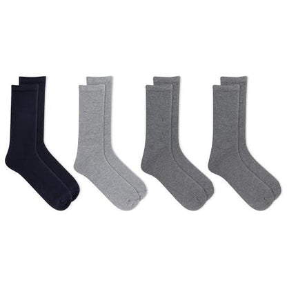 Dr. Scholl's Herren Diabetes & Kreislauf Socken – Nicht einschnürendes Feuchtigkeitsmanagement, Marineblau Assortiert, 7-12, 4er-Pack