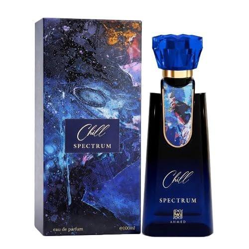 Ahmed Al Maghribi Spectrum Chill Extrait de Parfum 100ml für Herren | Langanhaltender Citrus-Aquatic-Holziger Duft | Bergamotte, Jasmin, Kokosnuss & Sandelholz | Premium Export Parfüm