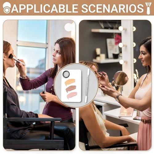 Avalessia Professionelles Kosmetik-Make-up-Künstler-Set, 3-teilig mit Make-up-Pinseltasche mit verstellbarem Gürtel, Foundation-Tablett & Spatel, für Make-up-Pinsel-Organizer & Künstler