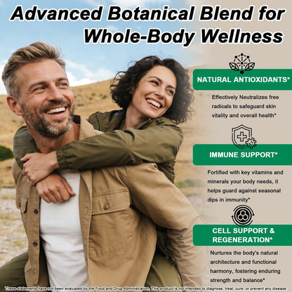 Soursop Bitters Liquid 10-in-1 Kräutertropfen mit Seemoos, Ashwagandha, Schwarzkümmelöl, Moringa & Oregano – Immununterstützung, Darmgesundheit, Zellregeneration & Antioxidantien – Non-GMO, 60 ml