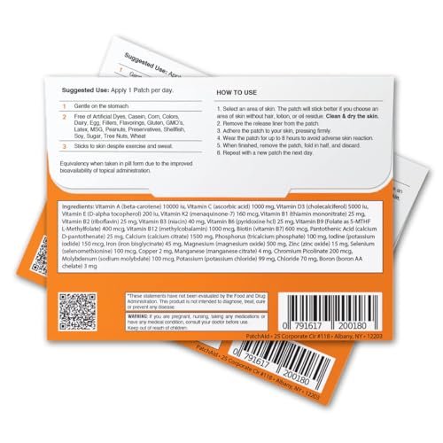 PatchAid Multi Plus Patch – 30-Tage-Vorrat Multivitamin-Pflaster