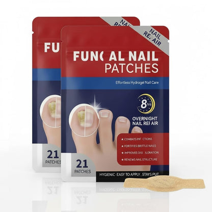 Nagelpflaster für Zehennägel – 2er-Pack, Zehennagel-Sticker, 8-Stunden-Übernacht-Pflaster für große und kleine Nägel, 42 Stück (Blau A)