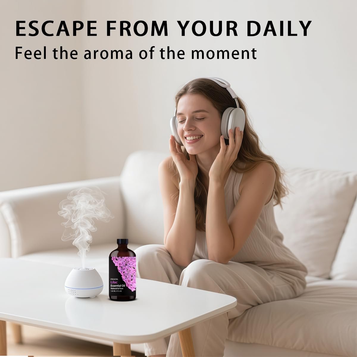 Lilac Essential Oil 120ml – 4 Fl Oz für Diffuser, Luftbefeuchter, Yoga, Reinigung, DIY Kerzen- und Seifenherstellung