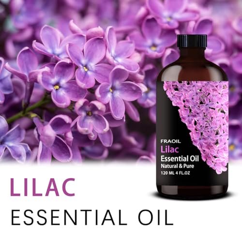 Lilac Essential Oil 120ml – 4 Fl Oz für Diffuser, Luftbefeuchter, Yoga, Reinigung, DIY Kerzen- und Seifenherstellung