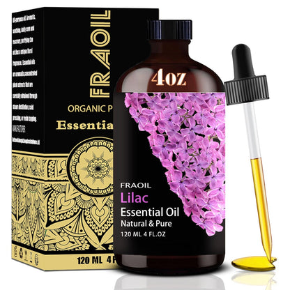 Lilac Essential Oil 120ml – 4 Fl Oz für Diffuser, Luftbefeuchter, Yoga, Reinigung, DIY Kerzen- und Seifenherstellung