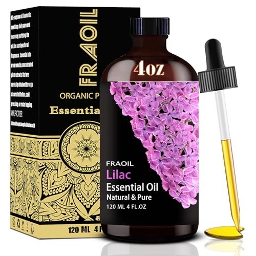 Lilac Essential Oil 120ml – 4 Fl Oz für Diffuser, Luftbefeuchter, Yoga, Reinigung, DIY Kerzen- und Seifenherstellung