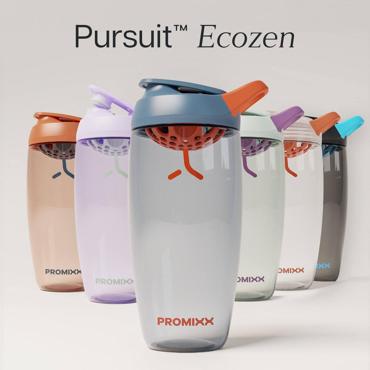 Promixx Pursuit Protein Shaker Flasche – 26oz Leiser Snap-Fit Mixer für Klumpenfreie Shakes – Auslaufsicherer BPA-freier Ecozen Gym Shaker mit Messskala für Fitness und Reisen – Mitternachtsblau