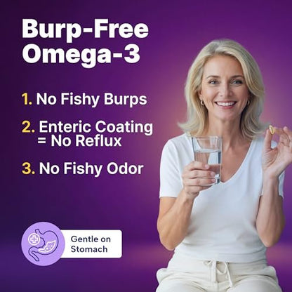 InnovixLabs Triple Strength Omega 3 Supplement – Burpless Fischöl für Frauen und Männer – 900 mg EPA & DHA – Unterstützung für Gehirn & Gelenke – Ausgezeichnet & drittanbietergetestet – 30 Softgels
