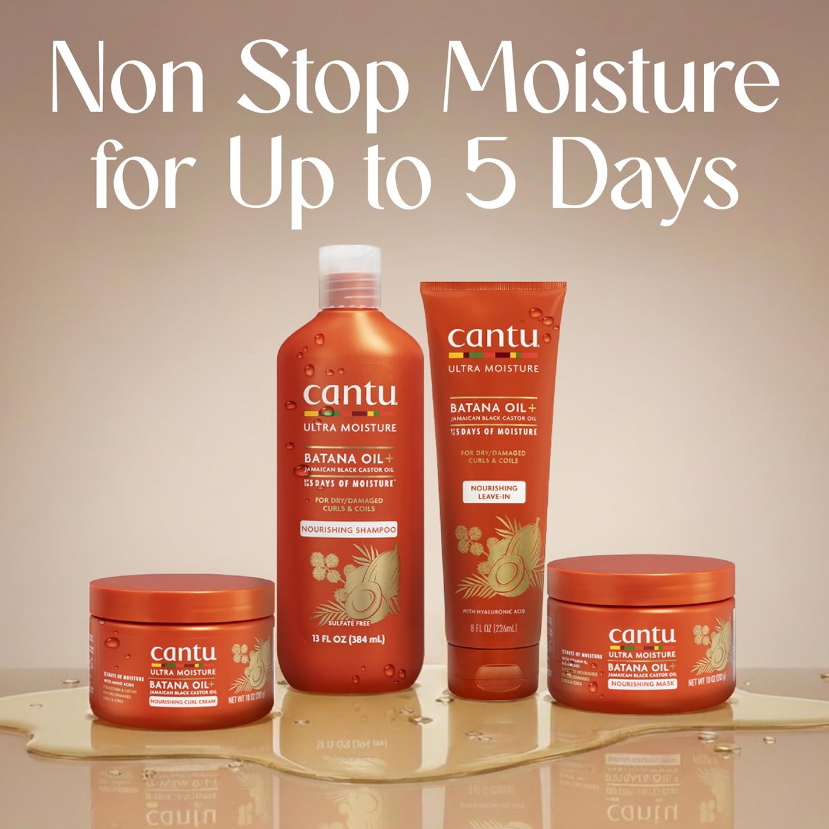 Cantu Ultra Moisture Nourishing Curling Cream mit Batana-Öl + Jamaican Black Castor Oil, 283 g