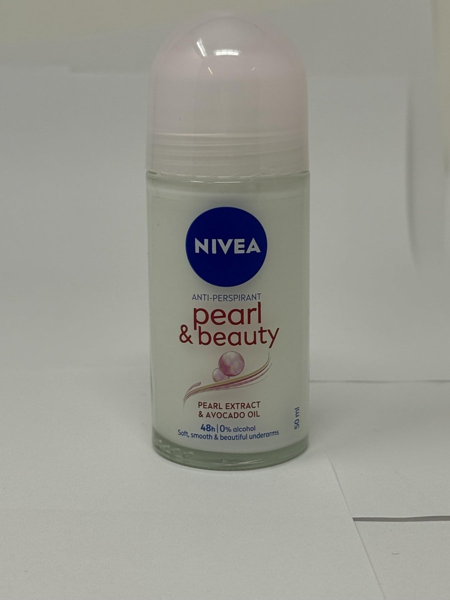 NIVEA Anti-Transpirant Deodorant Roll-On Pearl & Beauty 50ml – 48h Schutz, sanfte Formel mit Perlenextrakt, alkoholfrei, 2er-Pack