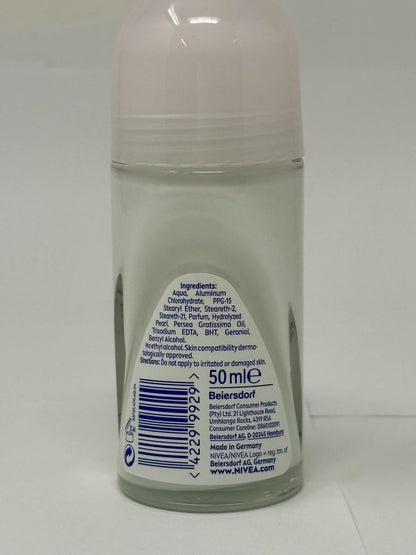 NIVEA Anti-Transpirant Deodorant Roll-On Pearl & Beauty 50ml – 48h Schutz, sanfte Formel mit Perlenextrakt, alkoholfrei, 2er-Pack
